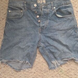 Free People We the Free Raw Hem Denim Shorts sz 27